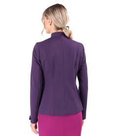 Office jacket made of textured fabric with viscose