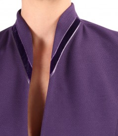 Office jacket made of textured fabric with viscose