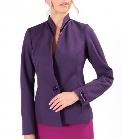 Office jacket made of textured fabric with viscose