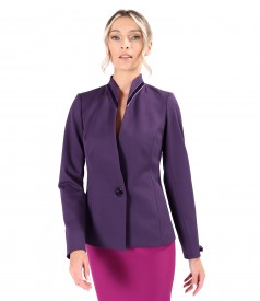 Office jacket made of textured fabric with viscose