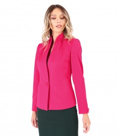 Office jacket made of textured fabric with viscose