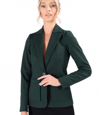 Office jacket made of textured fabric with viscose