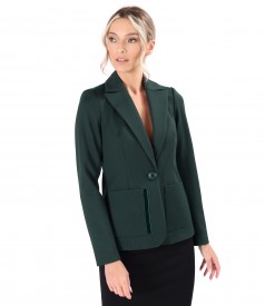 Office jacket made of textured fabric with viscose