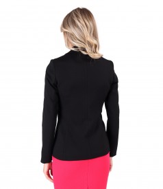 Office jacket made of textured fabric with viscose