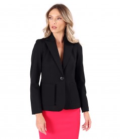 Office jacket made of textured fabric with viscose