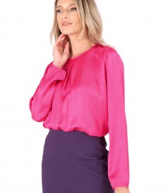 Viscose satin blouse