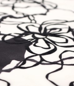 Veil blouse with floral motifs