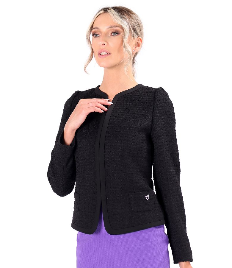Office jacket made of loops with viscose and cotton