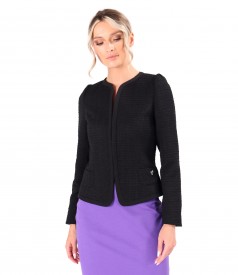 Office jacket made of loops with viscose and cotton