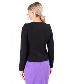 Office jacket made of loops with viscose and cotton