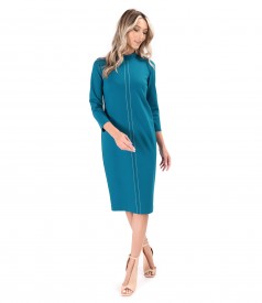 Office dress made of thick elastic jersey