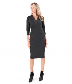 Midi dress made of thick elastic jersey