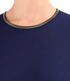 Blouse with long sleeves made of elastic jersey