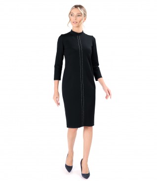 Office dress made of thick elastic jersey