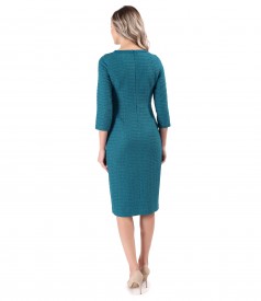 Office dress made of loops with viscose and cotton