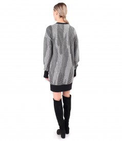 Sweatshirt dress made of thick elastic viscose jersey