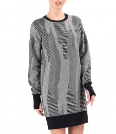 Sweatshirt dress made of thick elastic viscose jersey