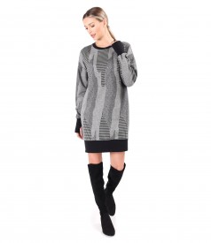 Sweatshirt dress made of thick elastic viscose jersey