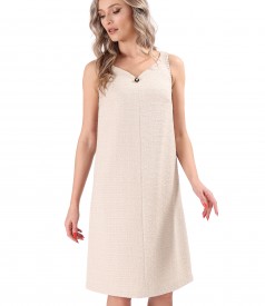 Flared dress made of curls with viscose and cotton