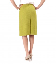 Flared skirt made of loops with viscose and cotton