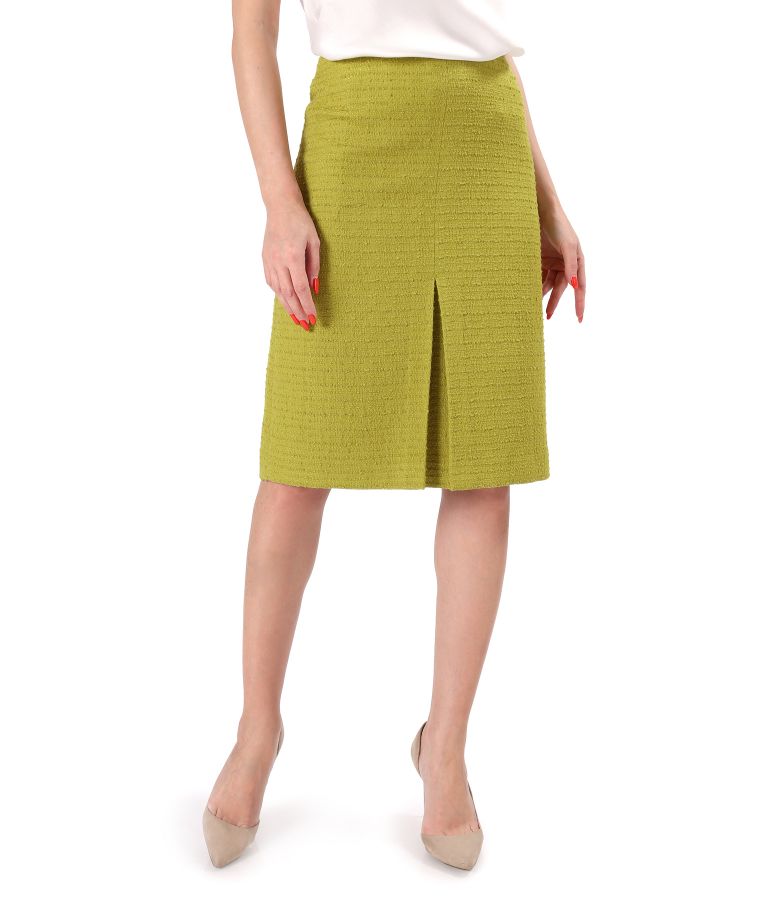 Flared skirt made of loops with viscose and cotton