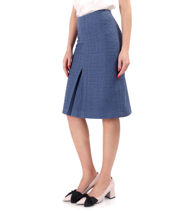 Flared skirt made of loops with viscose and cotton