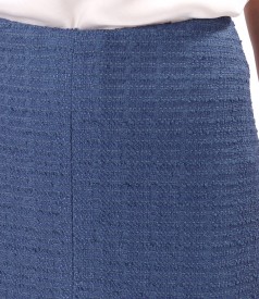 Flared skirt made of loops with viscose and cotton