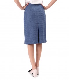 Flared skirt made of loops with viscose and cotton