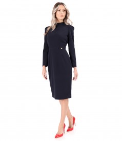 Office dress made of elastic fabric with long sleeves