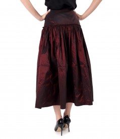 Midi skirt with taffeta frill