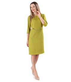 Office dress made of loops with viscose and cotton