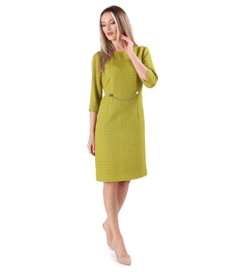 Office dress made of loops with viscose and cotton