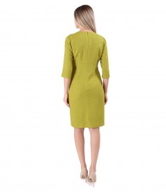 Office dress made of loops with viscose and cotton