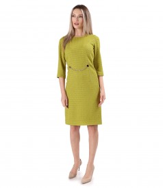 Office dress made of loops with viscose and cotton