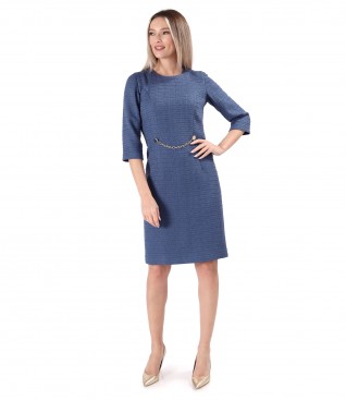 Office dress made of loops with viscose and cotton