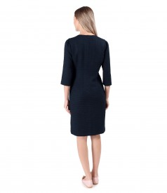 Office dress made of loops with viscose and cotton