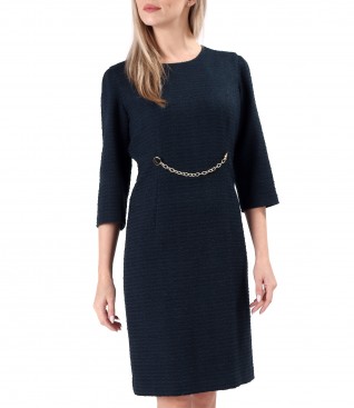 Office dress made of loops with viscose and cotton