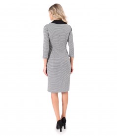 Office dress made of elastic fabric with viscose