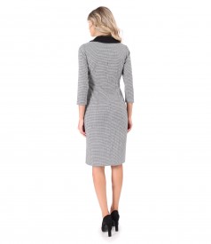 Office dress made of elastic fabric with viscose