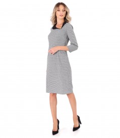 Office dress made of elastic fabric with viscose
