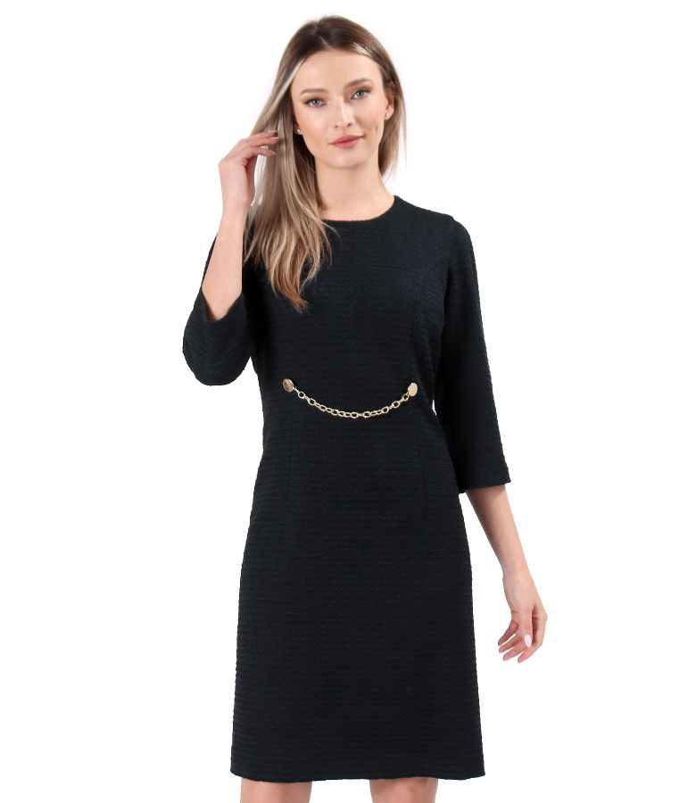 Office dress made of loops with viscose and cotton