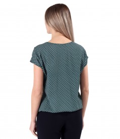 Viscose blouse printed with geometric motifs