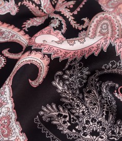 Natural silk dress printed with paisley motifs