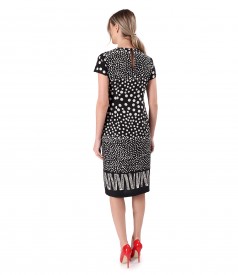 Viscose dress printed with geometric motifs