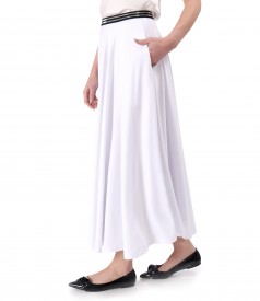 Long skirt made of elastic viscose jersey