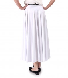 Long skirt made of elastic viscose jersey