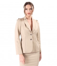 Elastic cotton office jacket