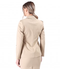 Elastic cotton office jacket