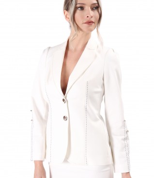 Elastic cotton office jacket