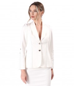 Elastic cotton office jacket